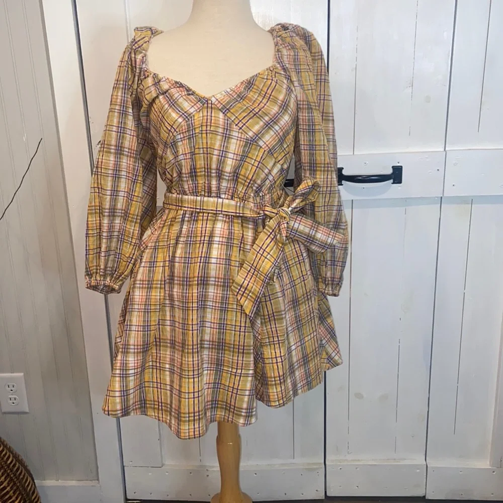 NWOT Tanya Taylor Xena Plaid Dress - Picture 3 of 6